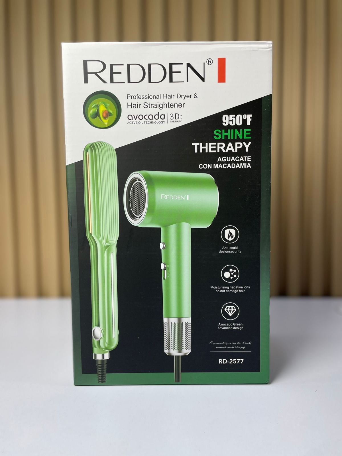 Secador Y Plancha REDDEN 2 En 1 Shine